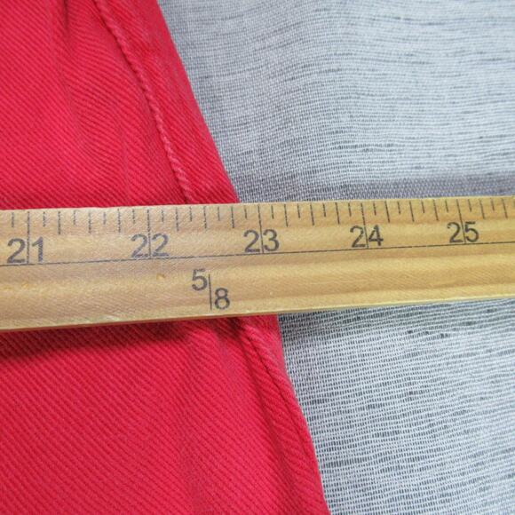 Vintage Trust Jean Shorts Size 33 Red Baggy Punk Skater Y2K 90s Heavyweight - Picture 9 of 13